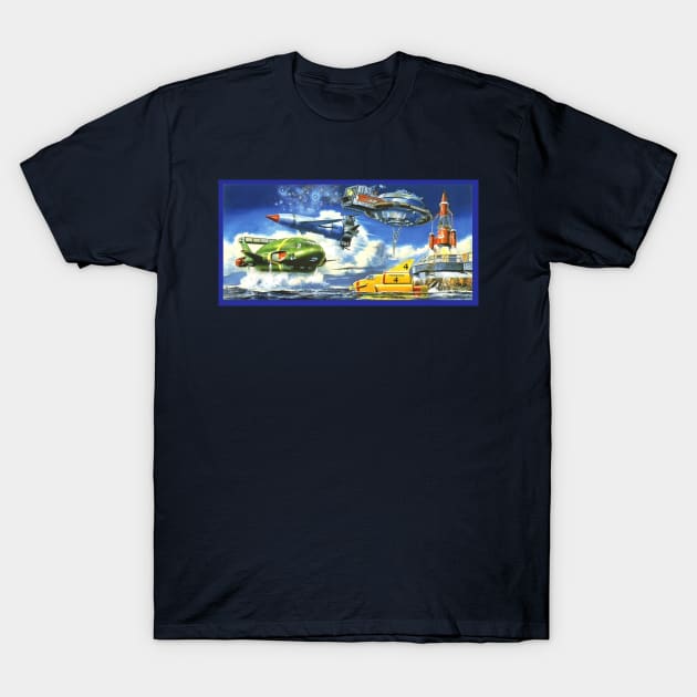 Vintage Japan Model Kit Box Art - One Thru Five T-Shirt by Starbase79